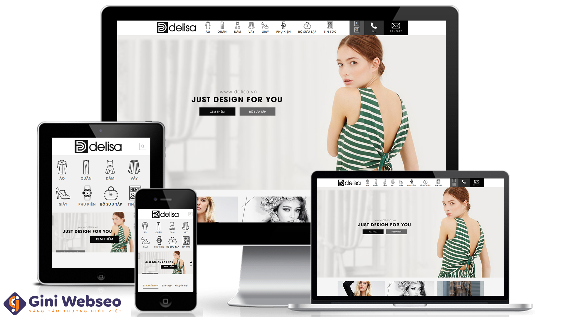 Thiết kế website thời trang Delisa
