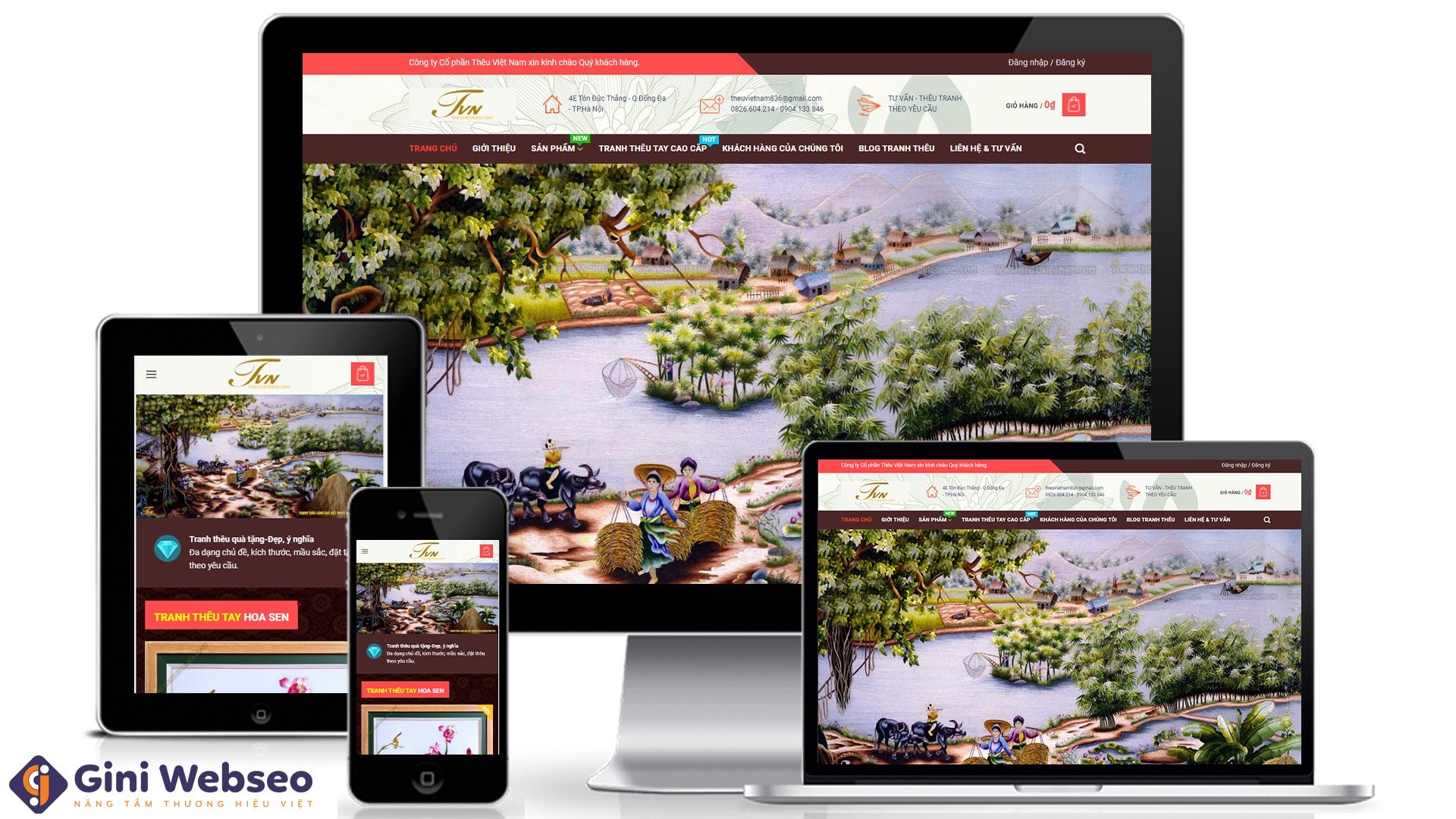 Thiết kế website tranh thêu Việt Nam