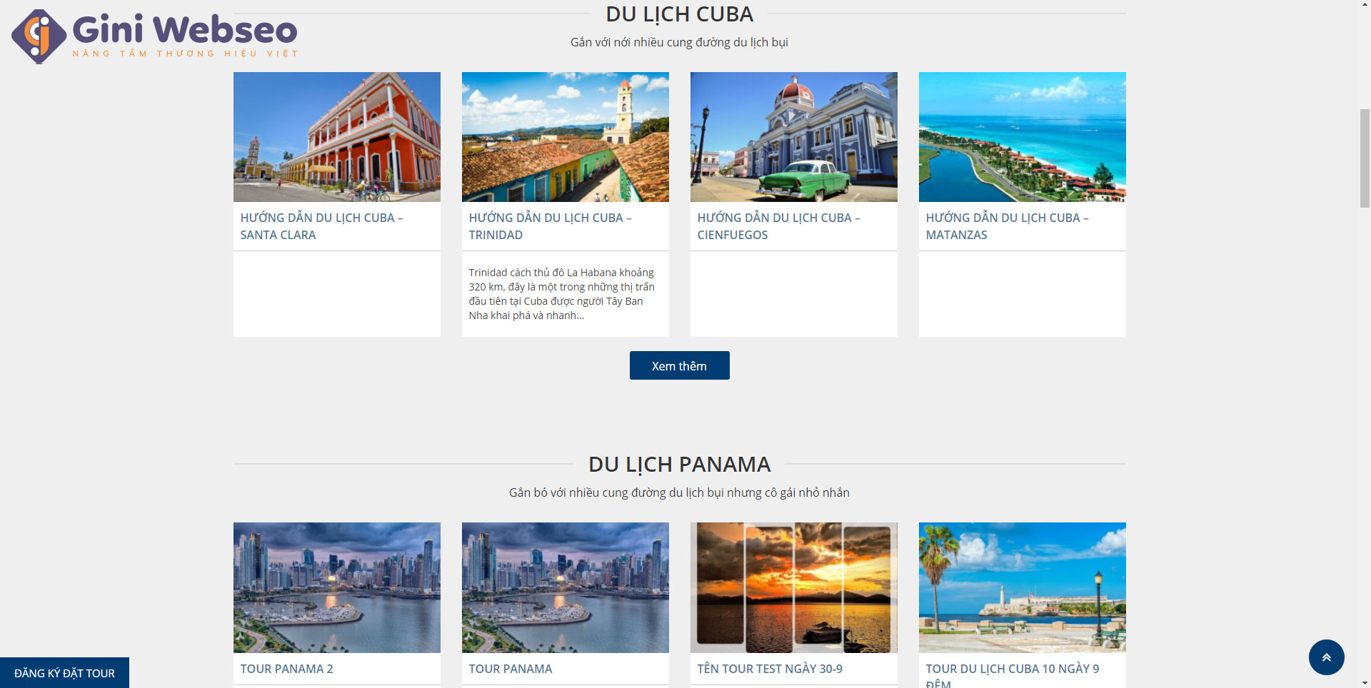 Thiết kế website Du lịch Cuba