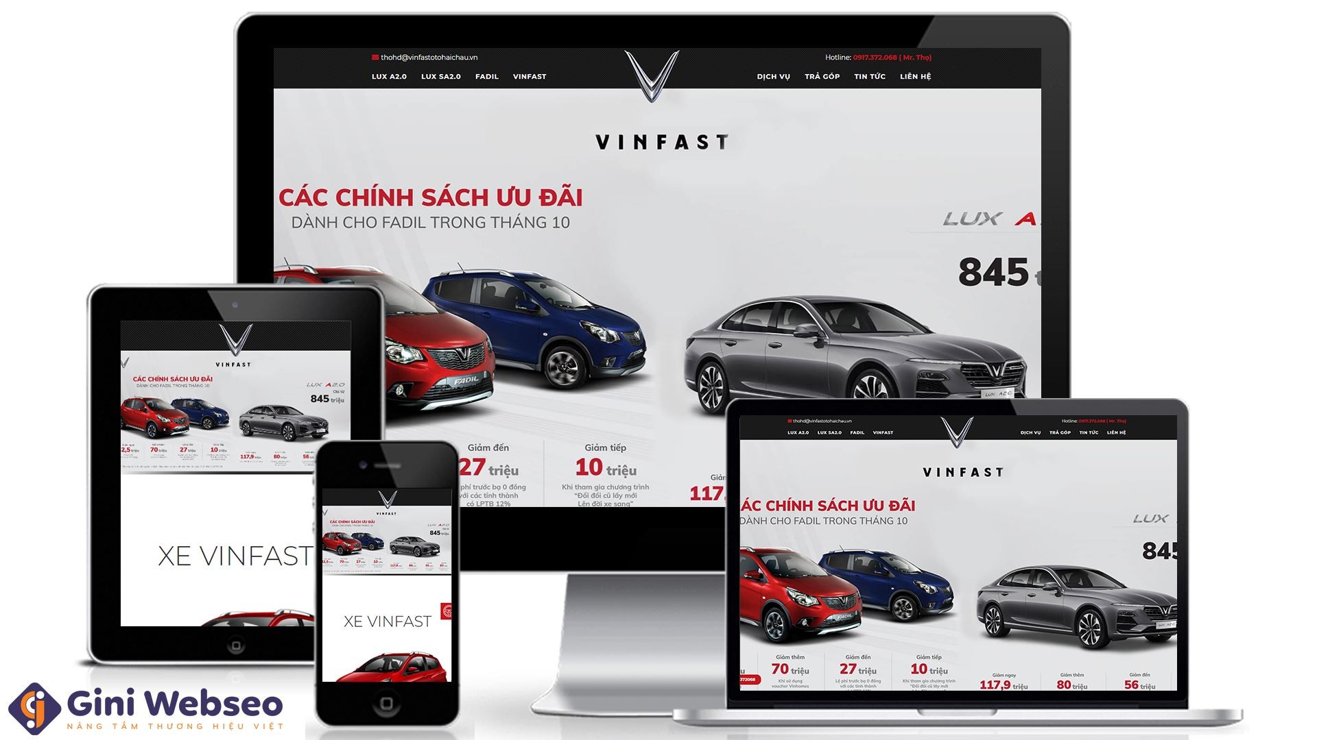 Thiết kế website ô tô VinFast