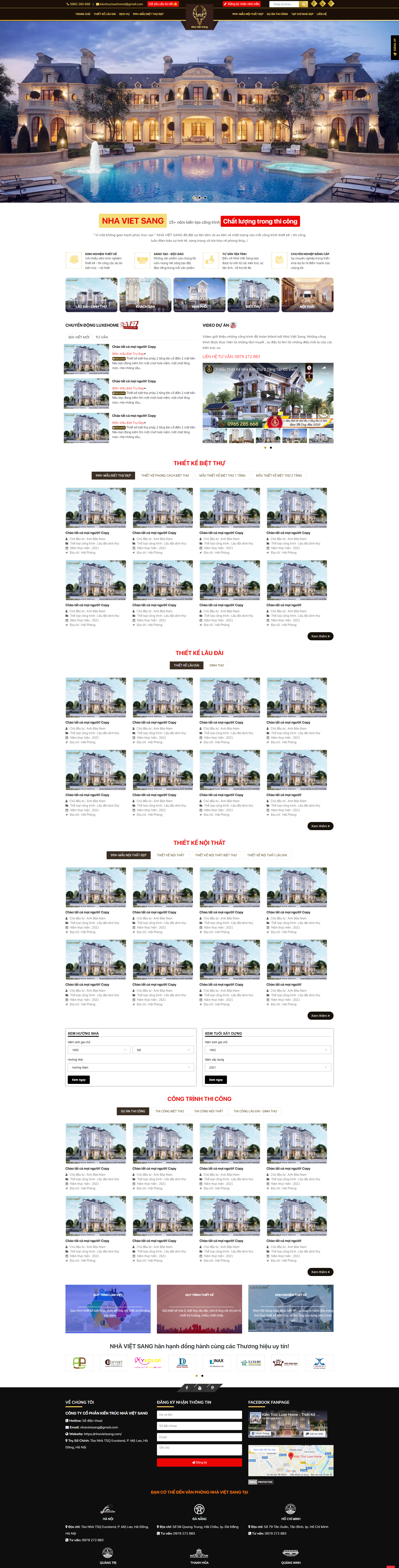 Thiết kế website bất động sản Nhà Việt Sang