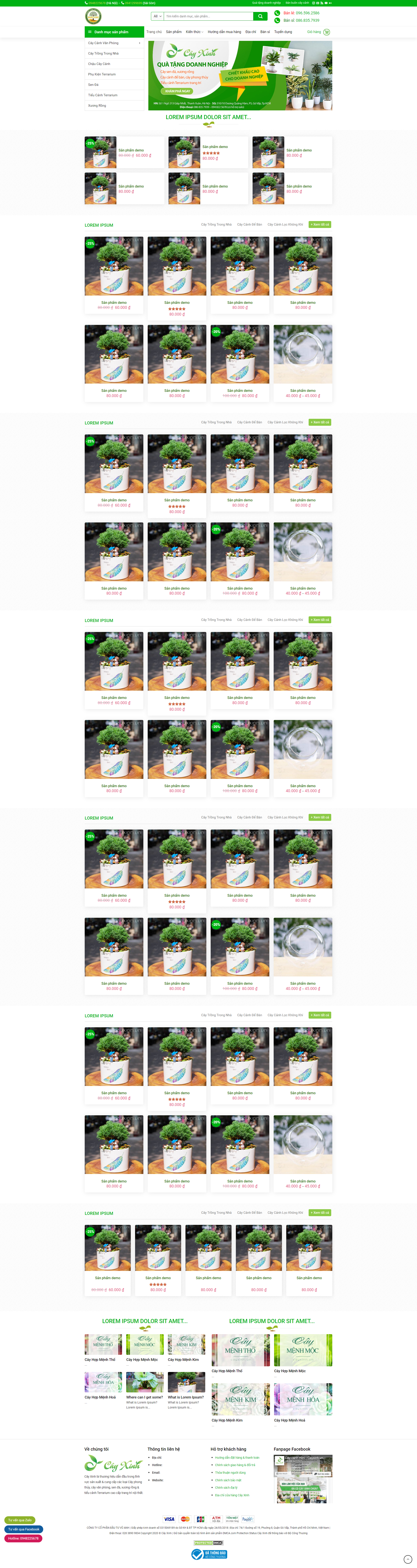 Thiết kế website cây giống Cây Xinh
