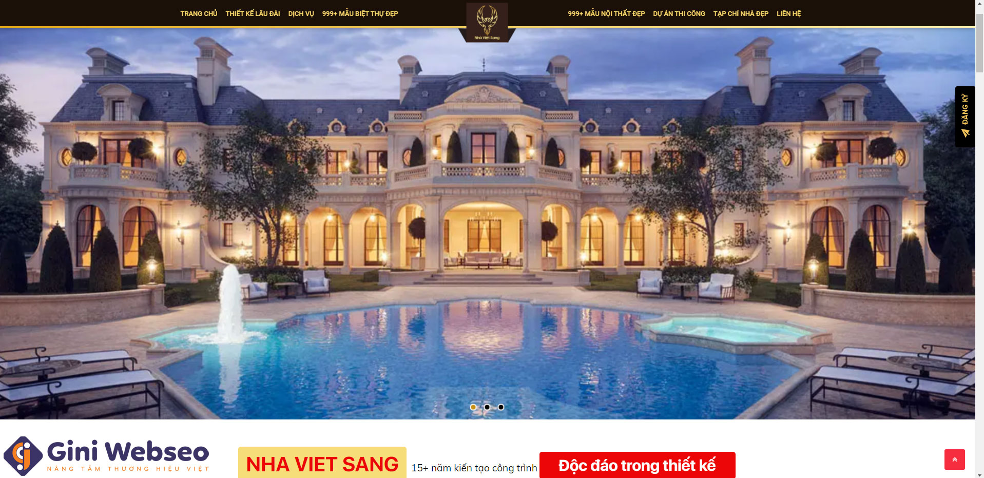 Thiết kế website bất động sản Nhà Việt Sang