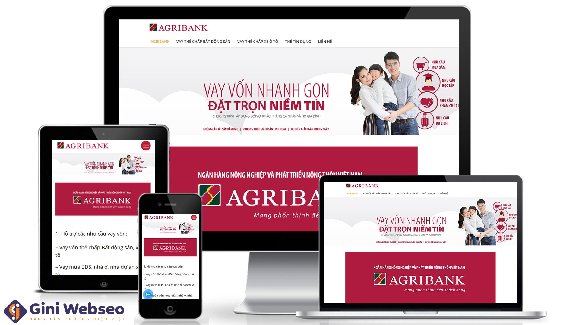 Thiết kế website ngân hàng AGRIBANK