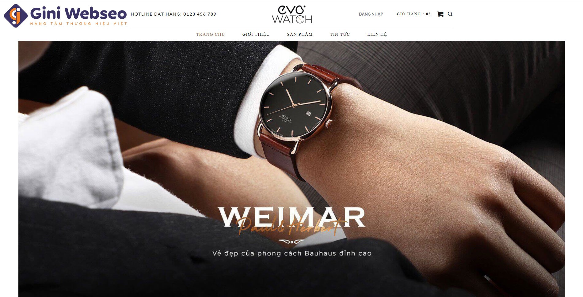 Thiết kế website thời trang EVO WATCH