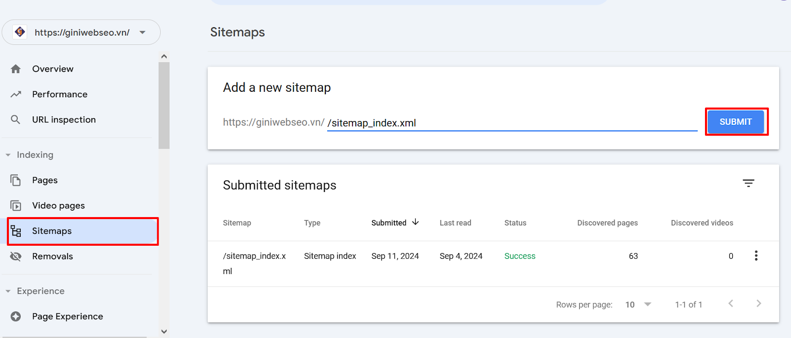 Hướng dẫn chi tiết cách Submit Sitemap